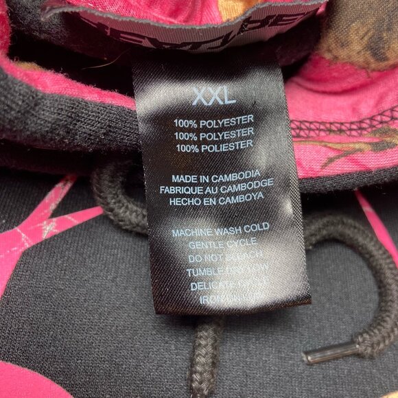 Realtree Pink Camo Logo Hoodie Sweatshirt XXL - Picture 3 of 8